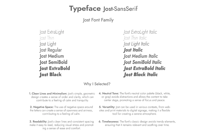Font selection for the poster
