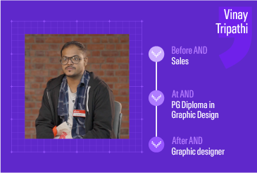 Vinay's journey from Sales to Graphic Design