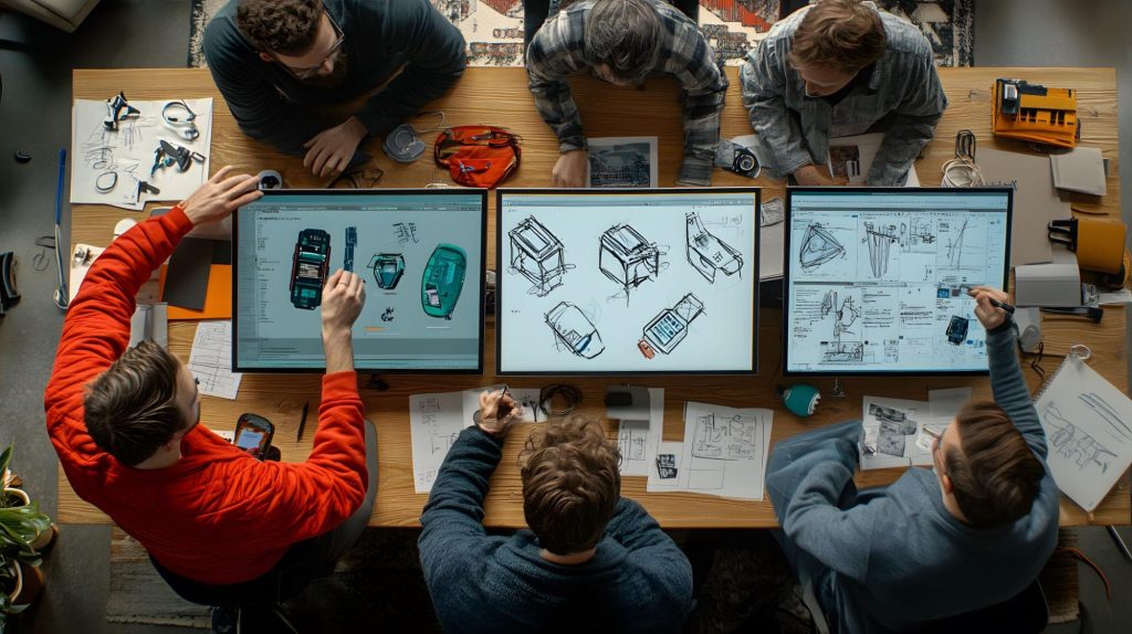 Product Designers working on a project.
