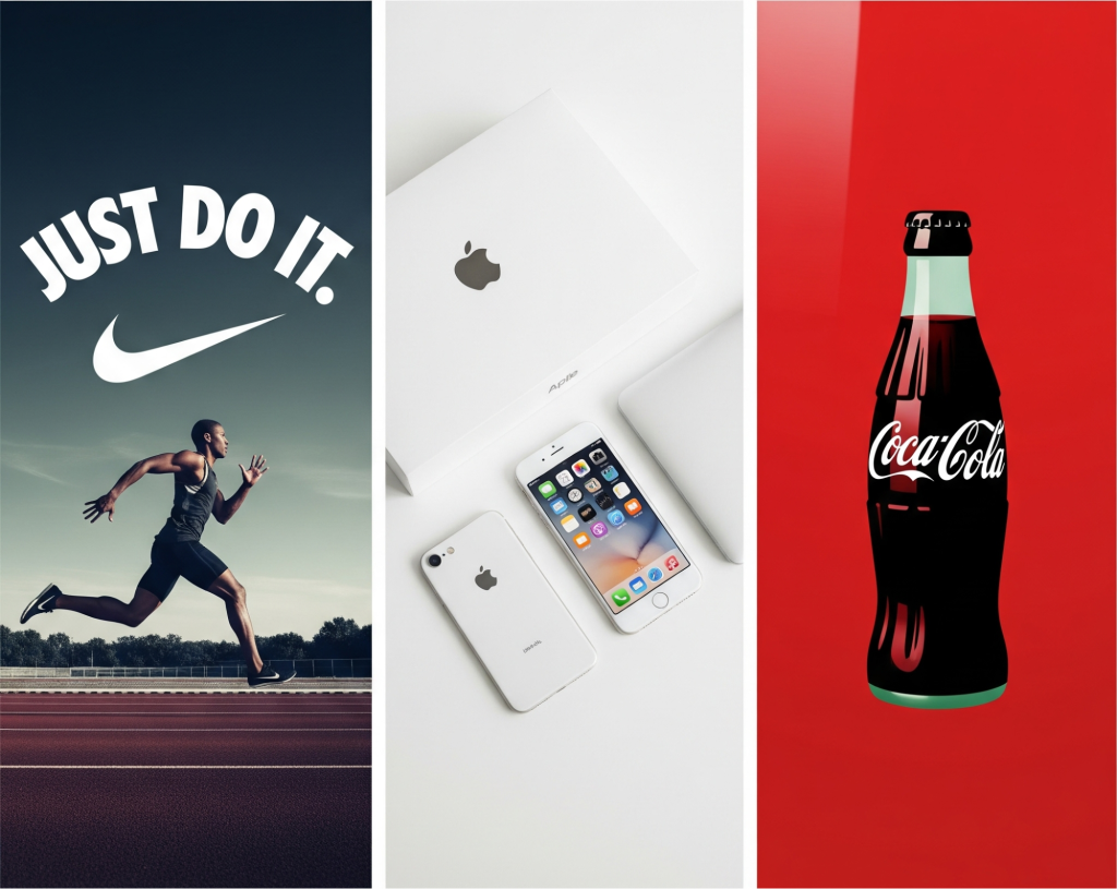 brand identity of famous brands such as Nike, Apple, and Coca-Cola.