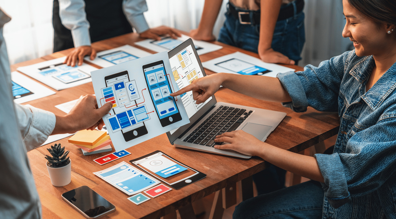 Designers using AI in UX design