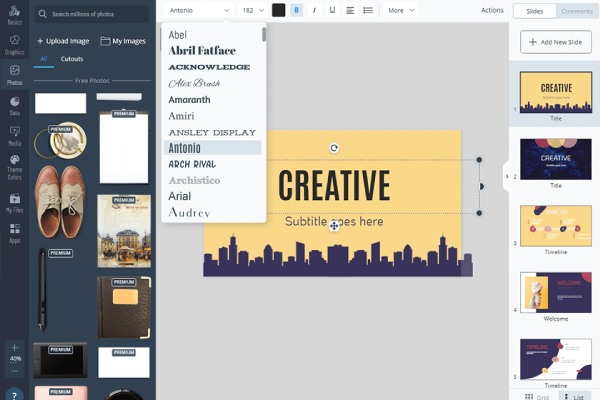 Visme interface for creating social media graphics. Visme interface for creating social media graphics.
