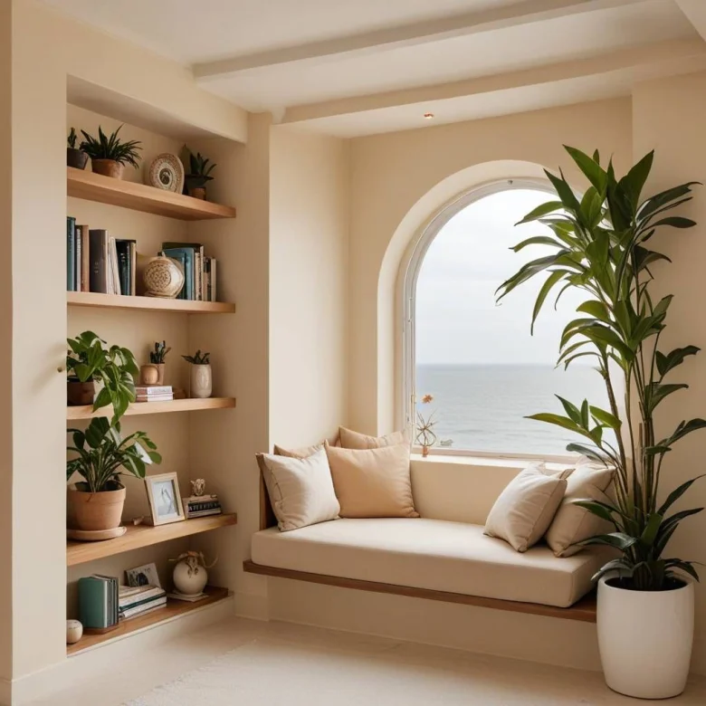 Window Seat Reading Space study room interior design idea.
Window Seat Reading Space study room interior design idea.