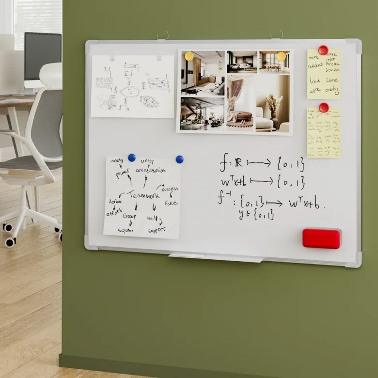 magnetic whiteboard for a study room.
magnetic whiteboard for a study room.