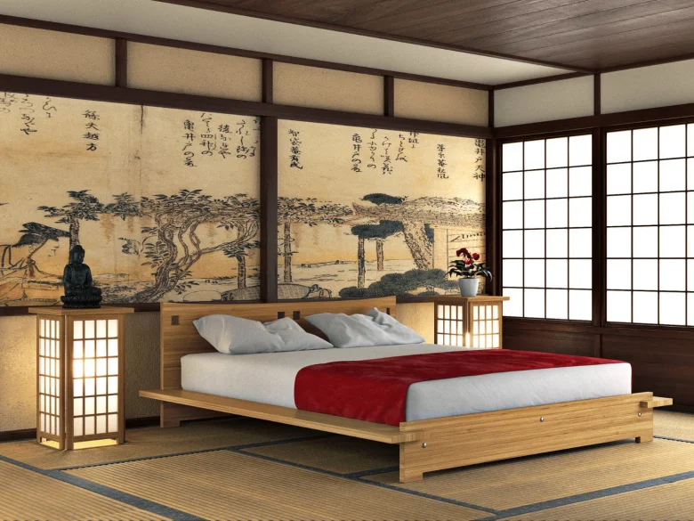 Platform bed.
Platform bed.