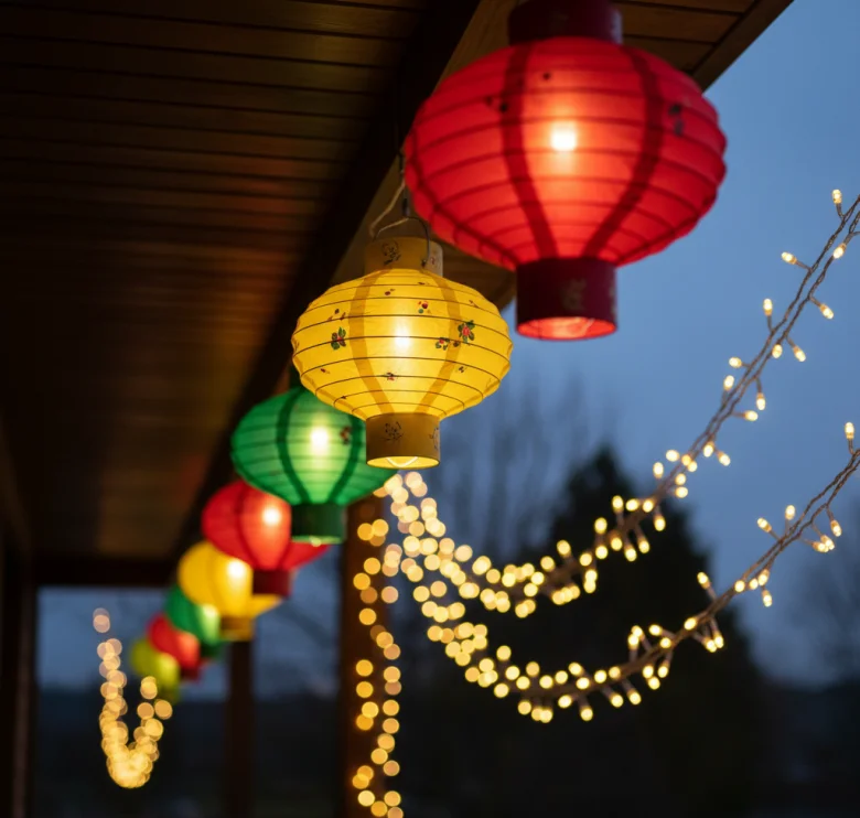 DIY Paper lanterns for decoration.

