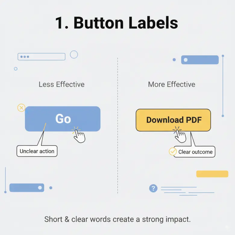 Button labels in Microcopy
Button labels in Microcopy