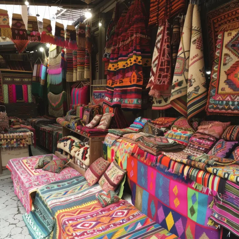 Colorful fabrics for Navratri home decoration