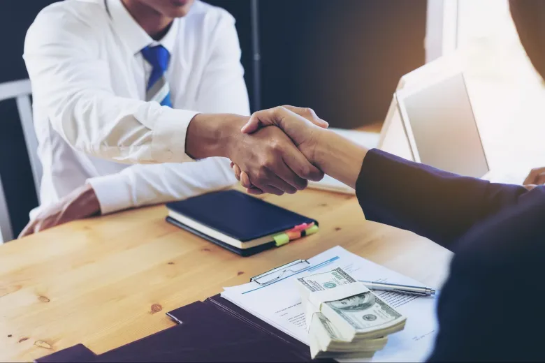 A successful product designer salary negotiation meeting