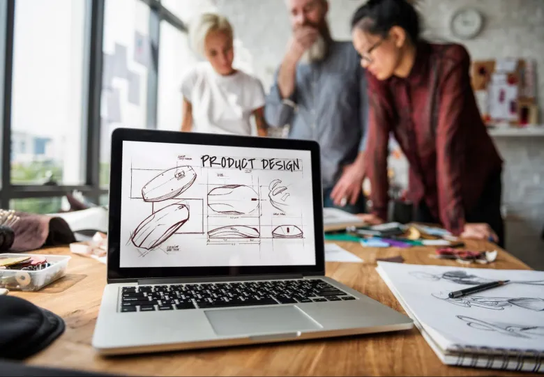 Product designers working in a team