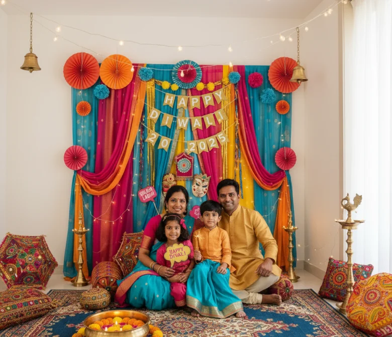 Diwali photo zone.
Diwali photo zone.