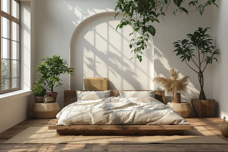 Sustainable bedroom design.
 Sustainable bedroom design.