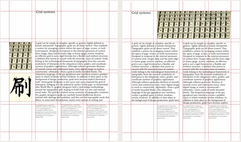 Using grid and alignment in graphic design to make text readable.
