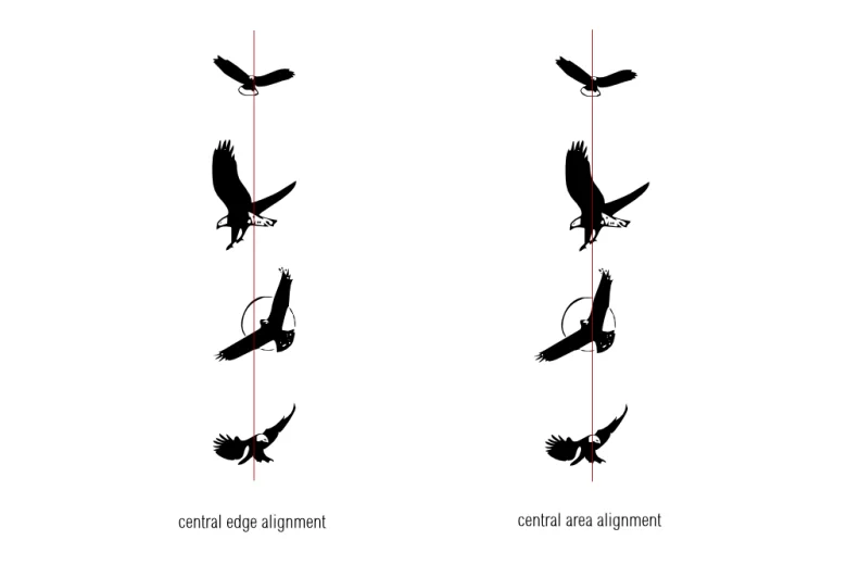 Visual representation of using area and alignment together in a design.

