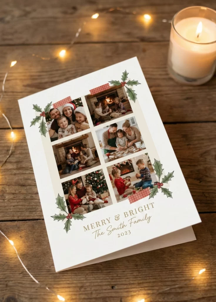 Photo Collage Christmas Greeting Photo Collage Christmas Greeting