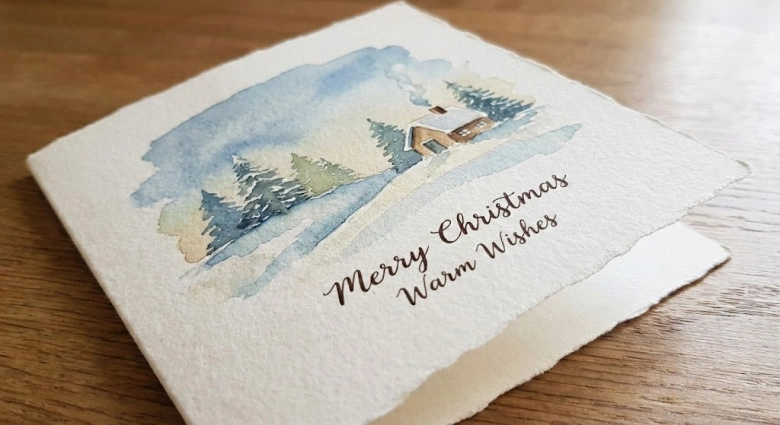 Watercolor Winter Scene Watercolor Winter Scene