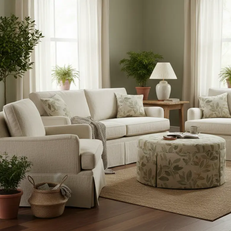 Skirted Furniture in British interior design.
