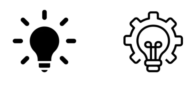 Simple vs detailed icon design example showing icon clarity in UI UX