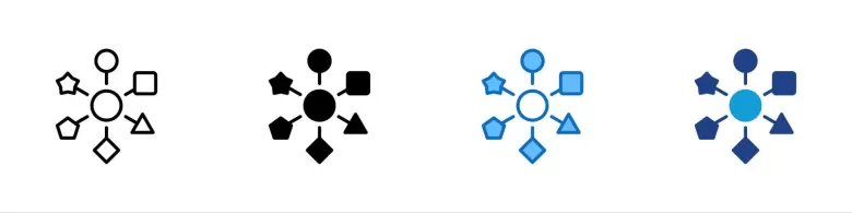 Icon design consistency across styles