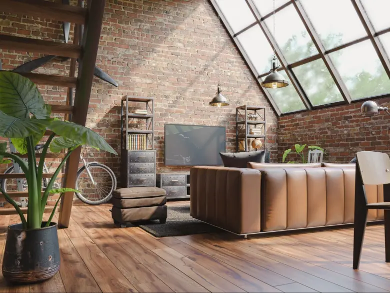Industrial interior design is characterized by exposed structural elements and unrefined materials
