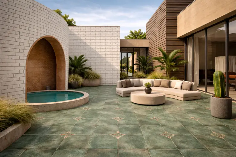 Tiles are no longer limited to kitchen and bathrooms and are used for decoration purposes too
