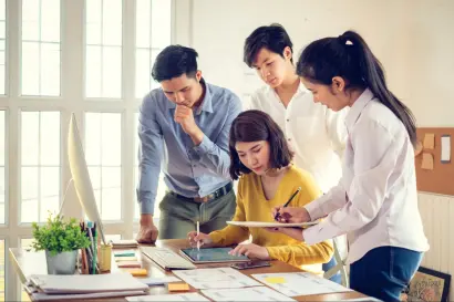 Professionals working on UX personalization in design education