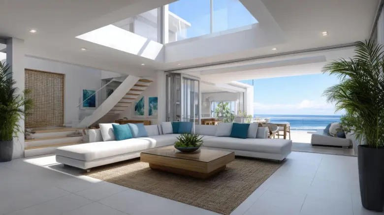 Furniture is an important aspect of how ceiling height is perceived.
